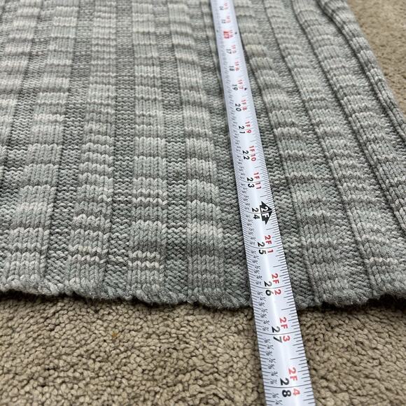 Vintage Y2K GAP Women’s Gray Ribbed Knit Sweater Button Collar Striped Size L - Picture 6 of 12